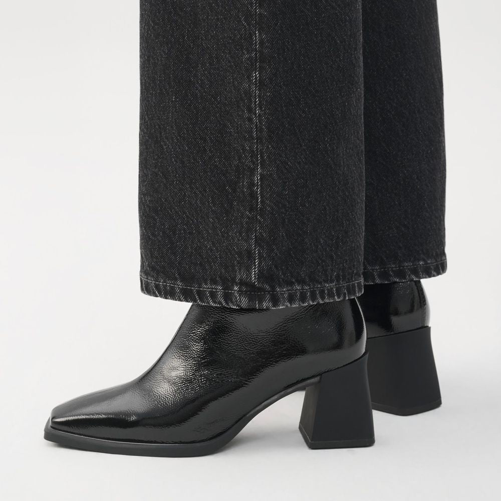 Vagabond Women's Hedda Ankle Boots in Black Patent Leather - Getoutside Shoes