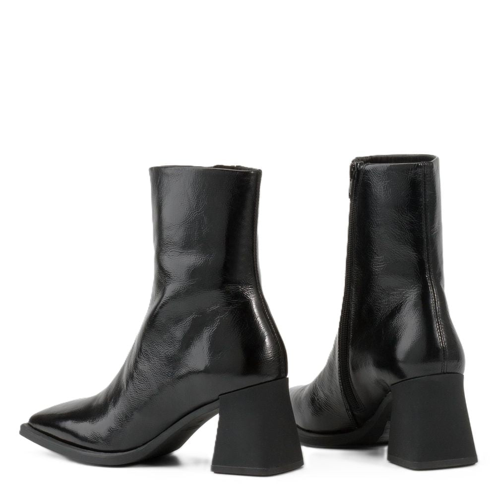 Vagabond Women's Hedda Ankle Boots in Black Patent Leather - Getoutside Shoes