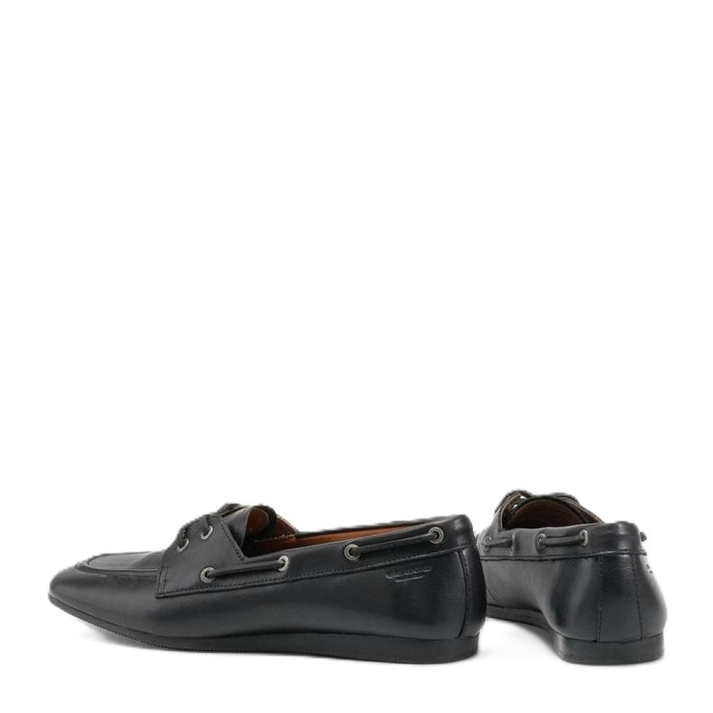 Vagabond Women's Hillary Boat Shoe in Black Leather - Getoutside Shoes
