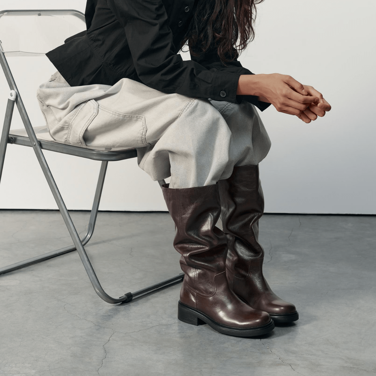 Vagabond Women's Karlie Tall Boots in Dark Brown Leather - Getoutside Shoes