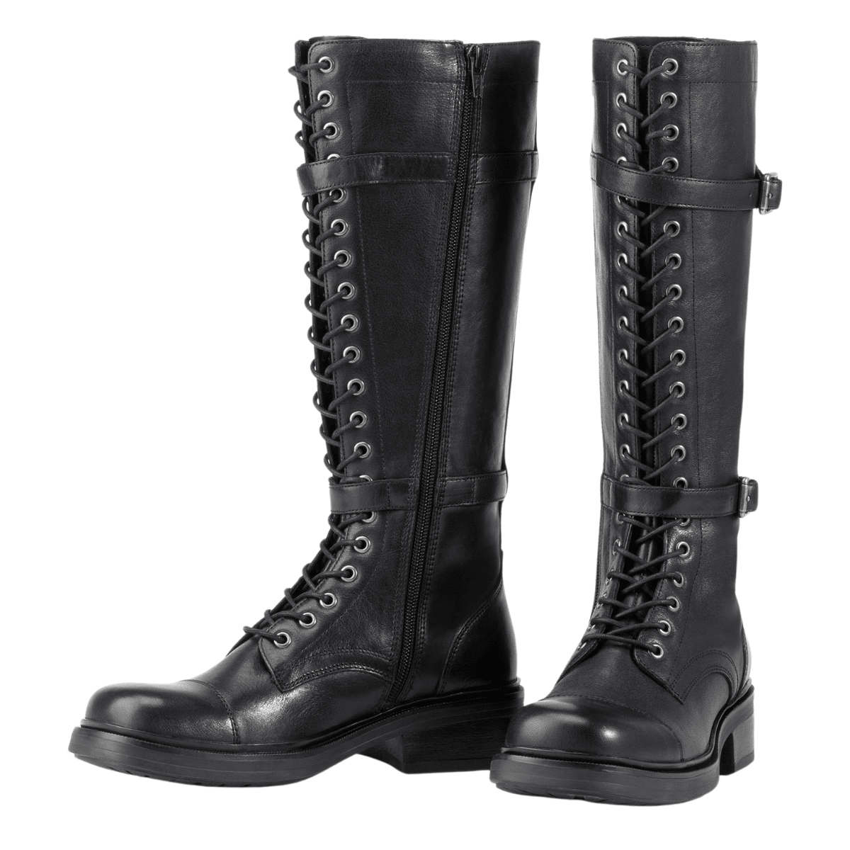 Vagabond Women's Karlie Tall Lace Boots in Black Leather - Getoutside Shoes