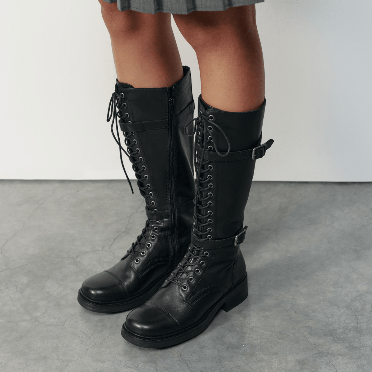 Vagabond Women's Karlie Tall Lace Boots in Black Leather - Getoutside Shoes