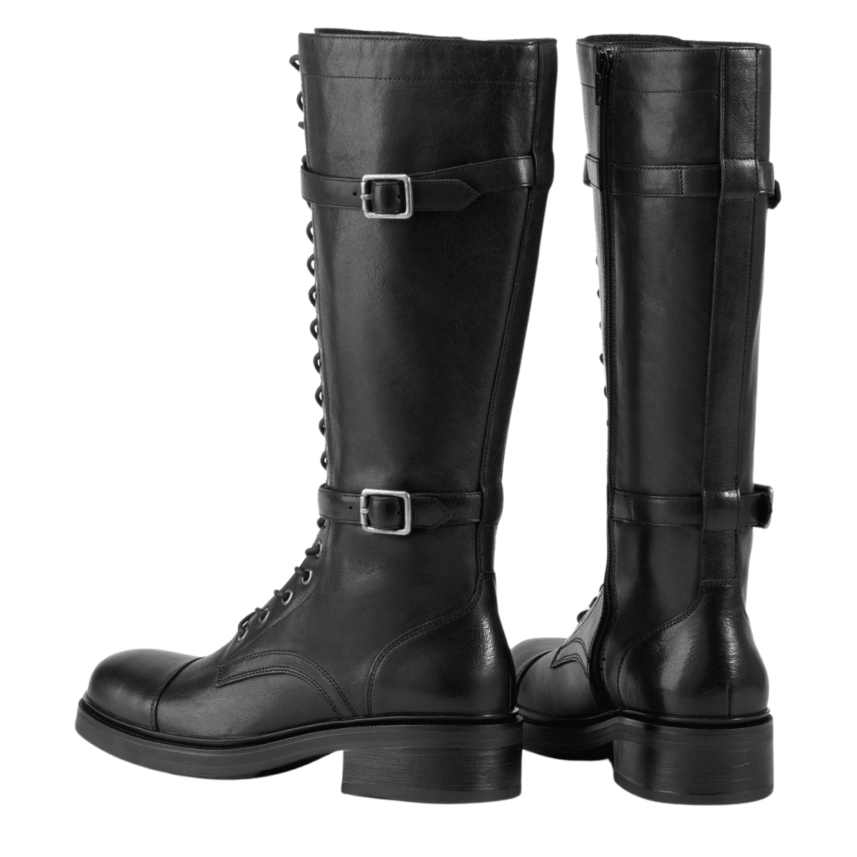 Vagabond Women's Karlie Tall Lace Boots in Black Leather - Getoutside Shoes
