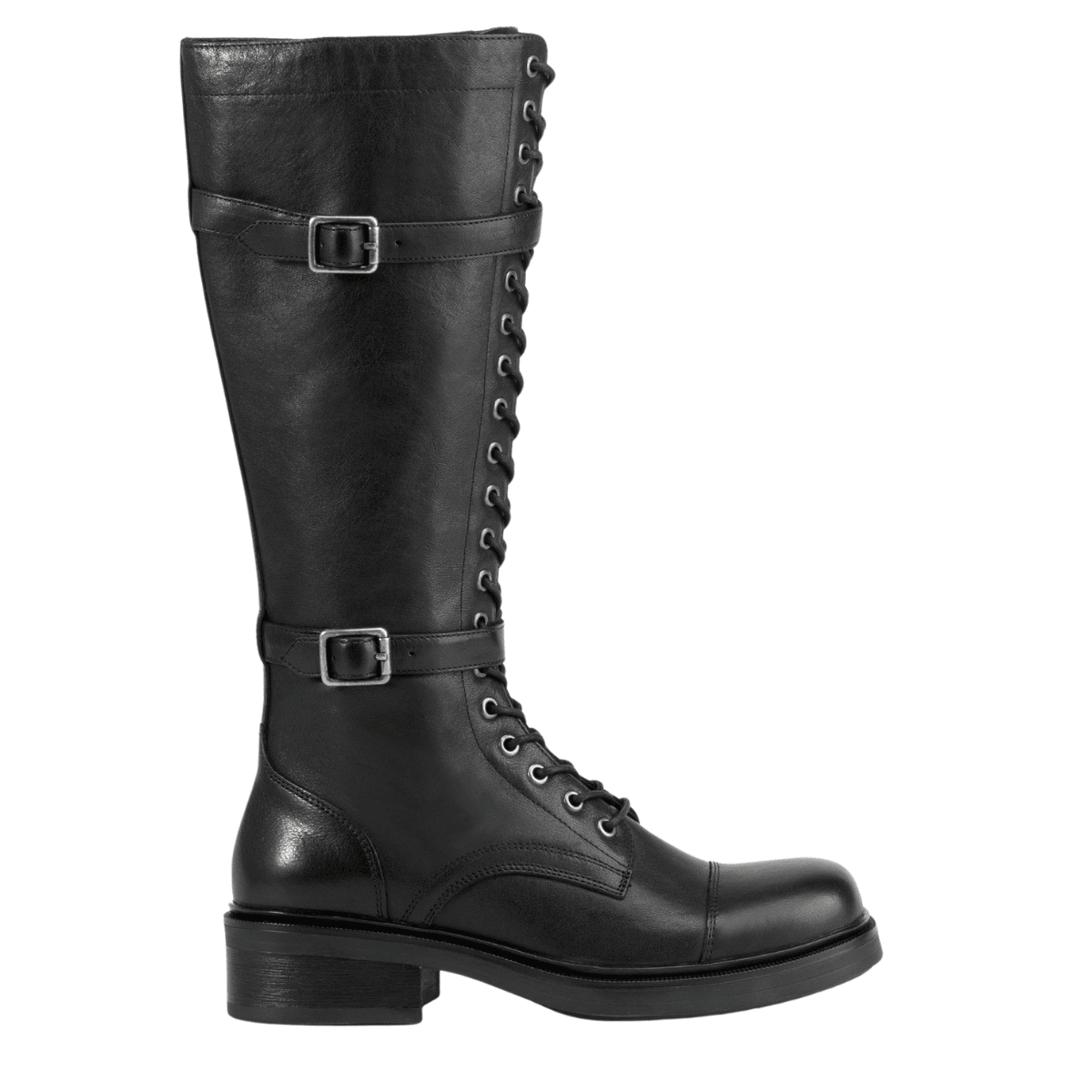 Vagabond Women's Karlie Tall Lace Boots in Black Leather - Getoutside Shoes