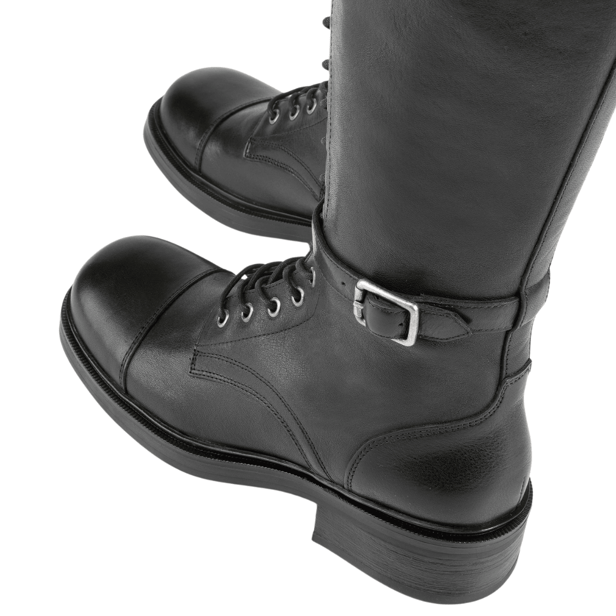 Vagabond Women's Karlie Tall Lace Boots in Black Leather - Getoutside Shoes