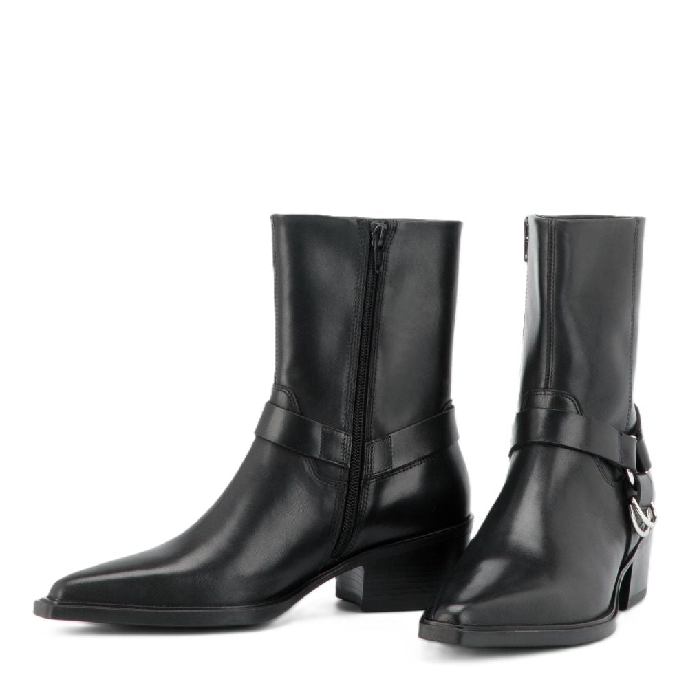 Vagabond Women's Kelsey Harness Boots in Black Leather - Getoutside Shoes