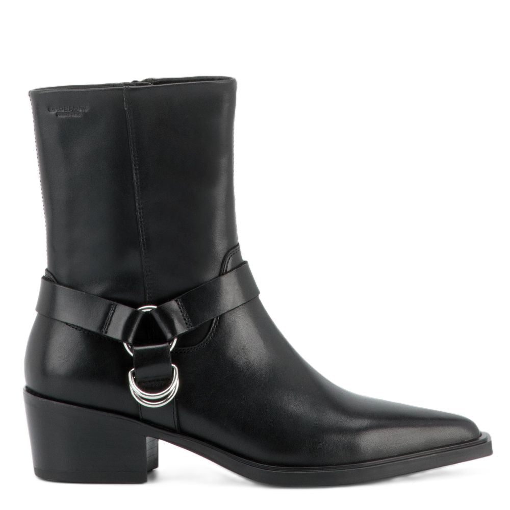 Vagabond Women's Kelsey Harness Boots in Black Leather - Getoutside Shoes