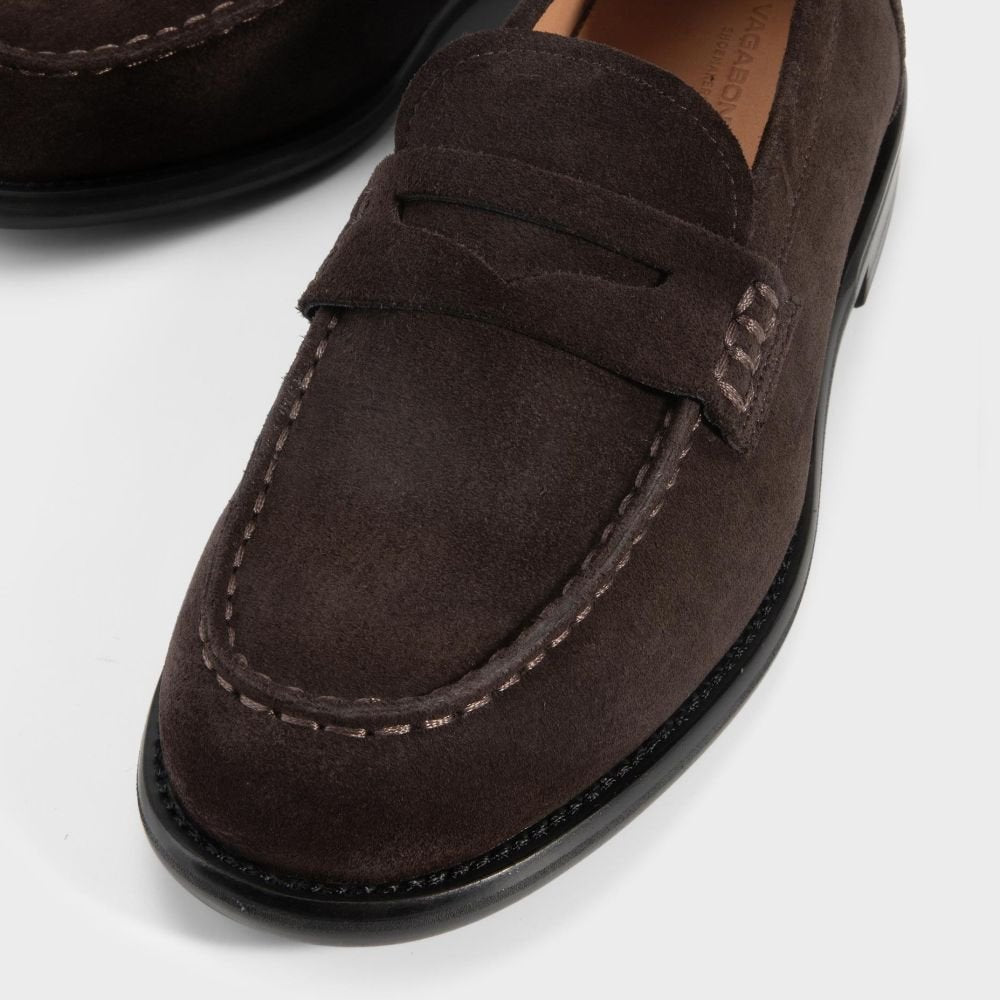 Vagabond Women's Linn Loafers in Dark Brown Suede - Getoutside Shoes
