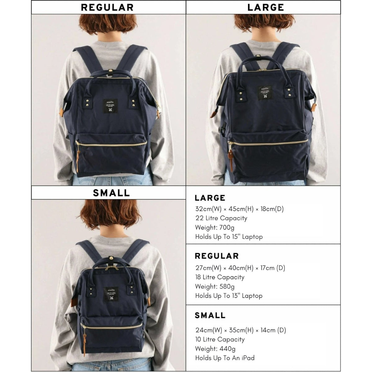 Anello Cross Bottle Backpack Regular
